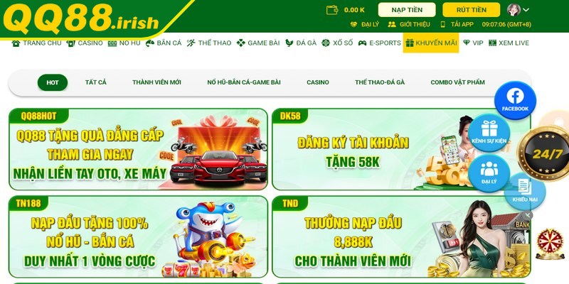 Khuyến mãi QQ88 là các chương trình ưu đãi đặc biệt