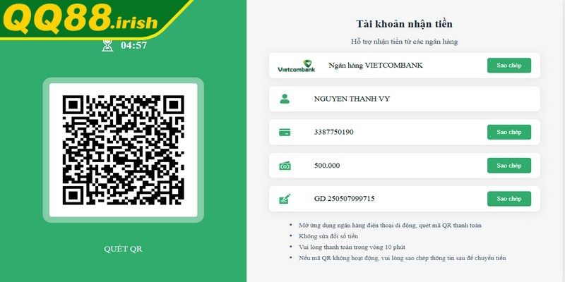 Các nguyên nhân thường gặp khiến giao dịch rút tiền QQ88 bị từ chối